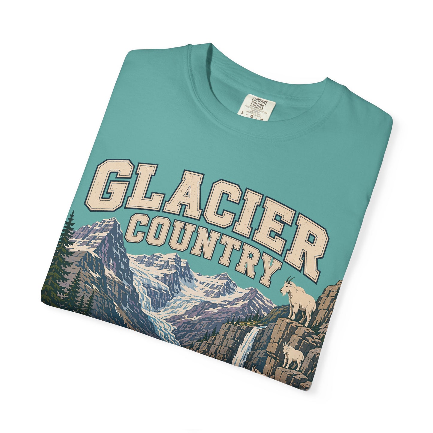 Glacier Country T-Shirt — Vintage Mountain National Park Graphic