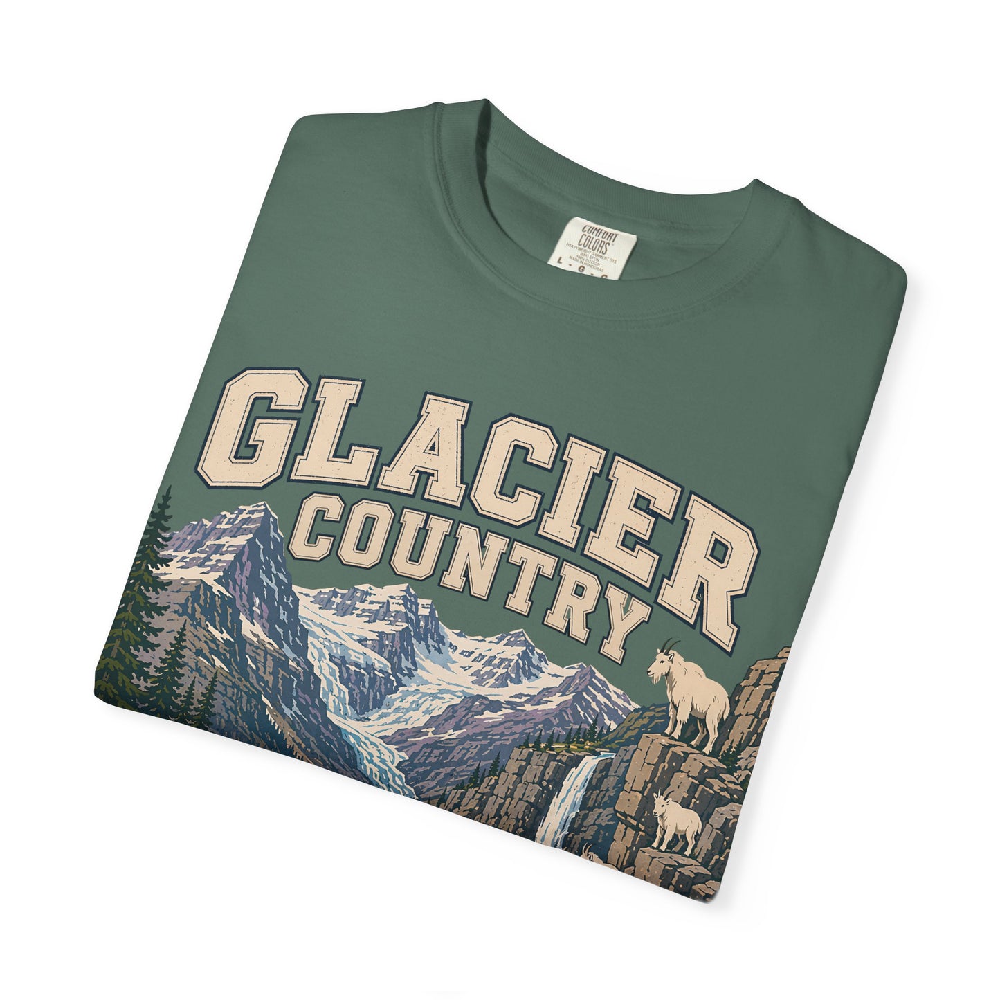 Glacier Country T-Shirt — Vintage Mountain National Park Graphic