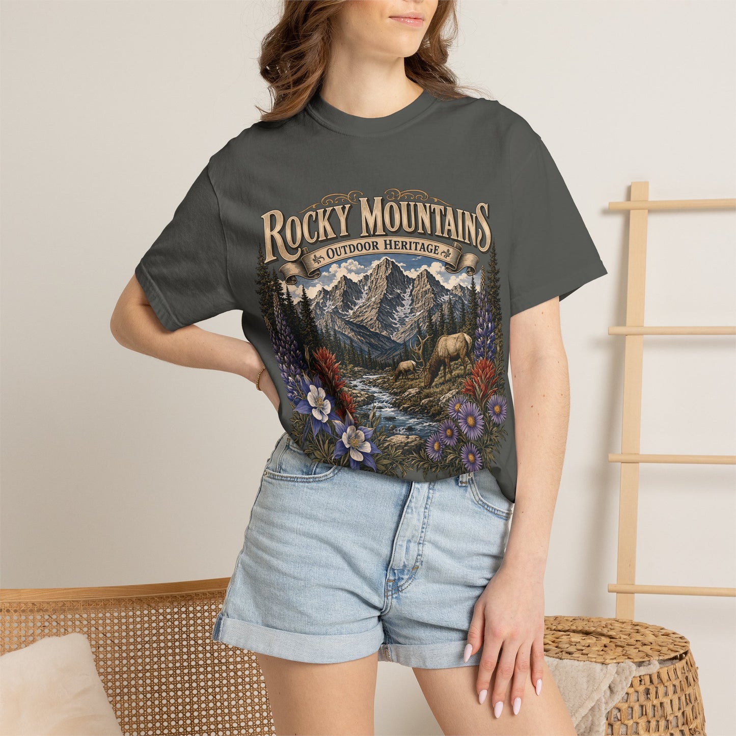 Rocky Mountains Nature T-Shirt — Outdoor Heritage Scenic Tee