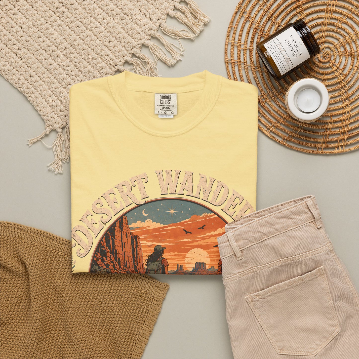 Desert Wanderer T-Shirt — Vintage Southwestern Hiking Graphic