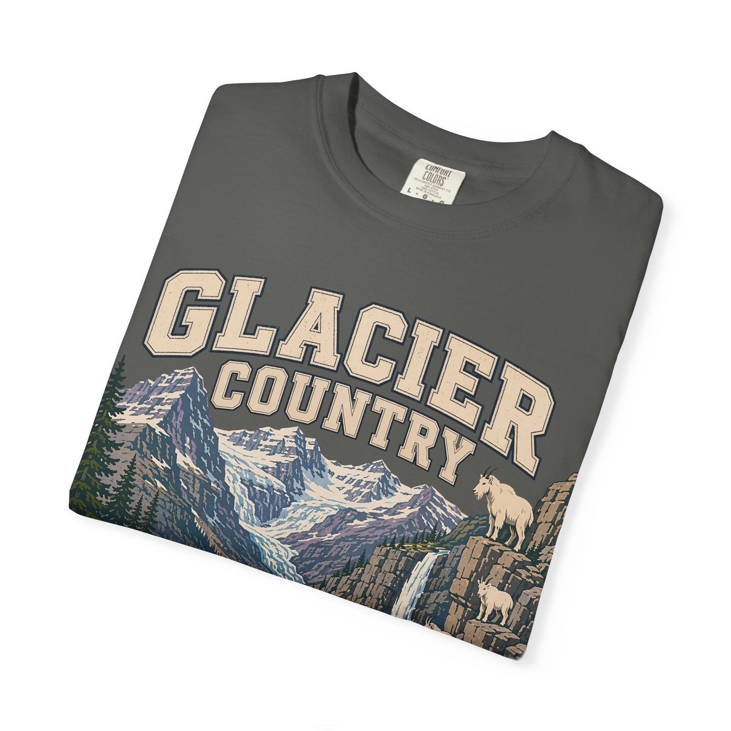 Glacier Country T-Shirt — Vintage Mountain National Park Graphic