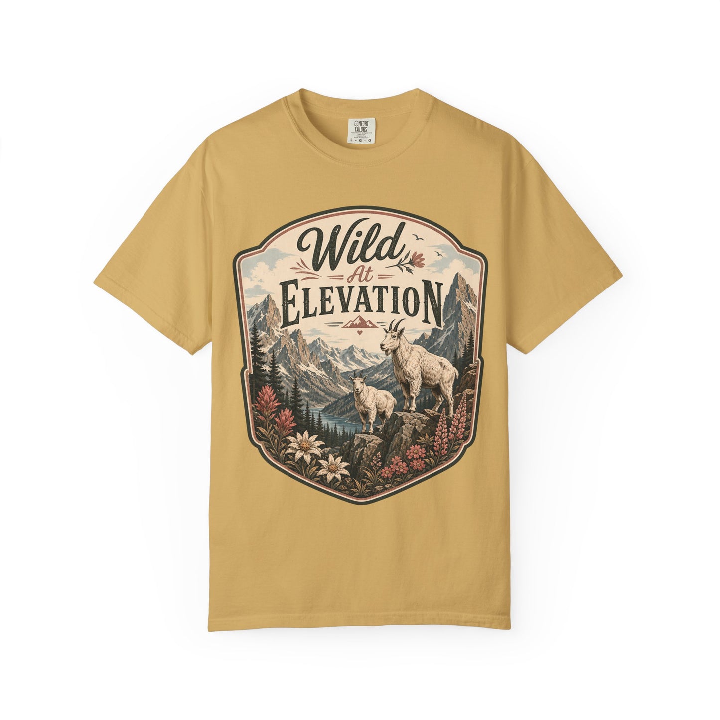 Wild at Elevation T-Shirt — Mountain Goat Nature Graphic Tee