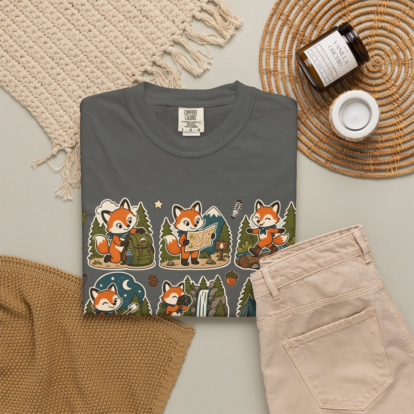 Weekend Plans: Go Outside T-Shirt — Cute Fox Camping Graphic Tee
