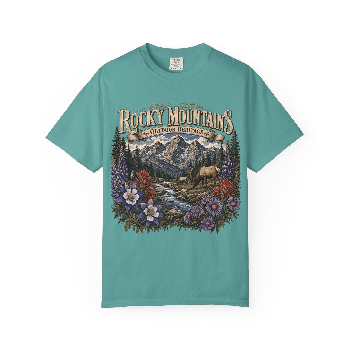 Rocky Mountains Nature T-Shirt — Outdoor Heritage Scenic Tee