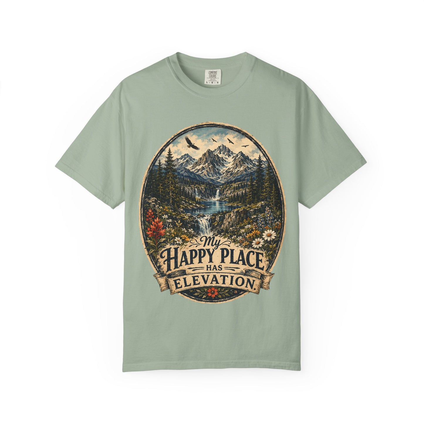 My Happy Place Has Elevation Mountain T-Shirt