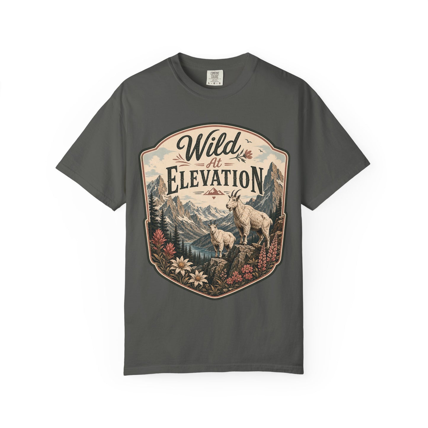Wild at Elevation T-Shirt — Mountain Goat Nature Graphic Tee