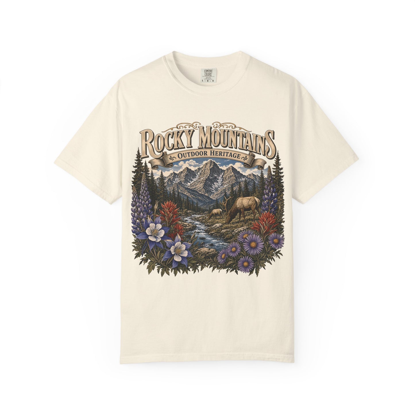 Rocky Mountains Nature T-Shirt — Outdoor Heritage Scenic Tee