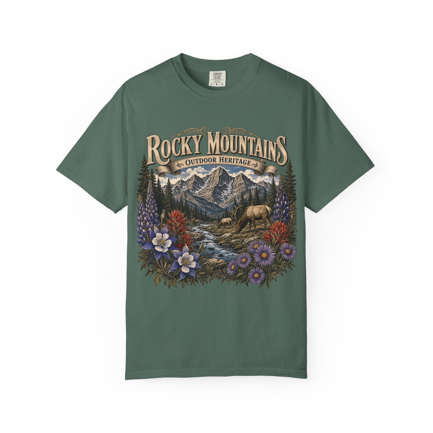 Rocky Mountains Nature T-Shirt — Outdoor Heritage Scenic Tee