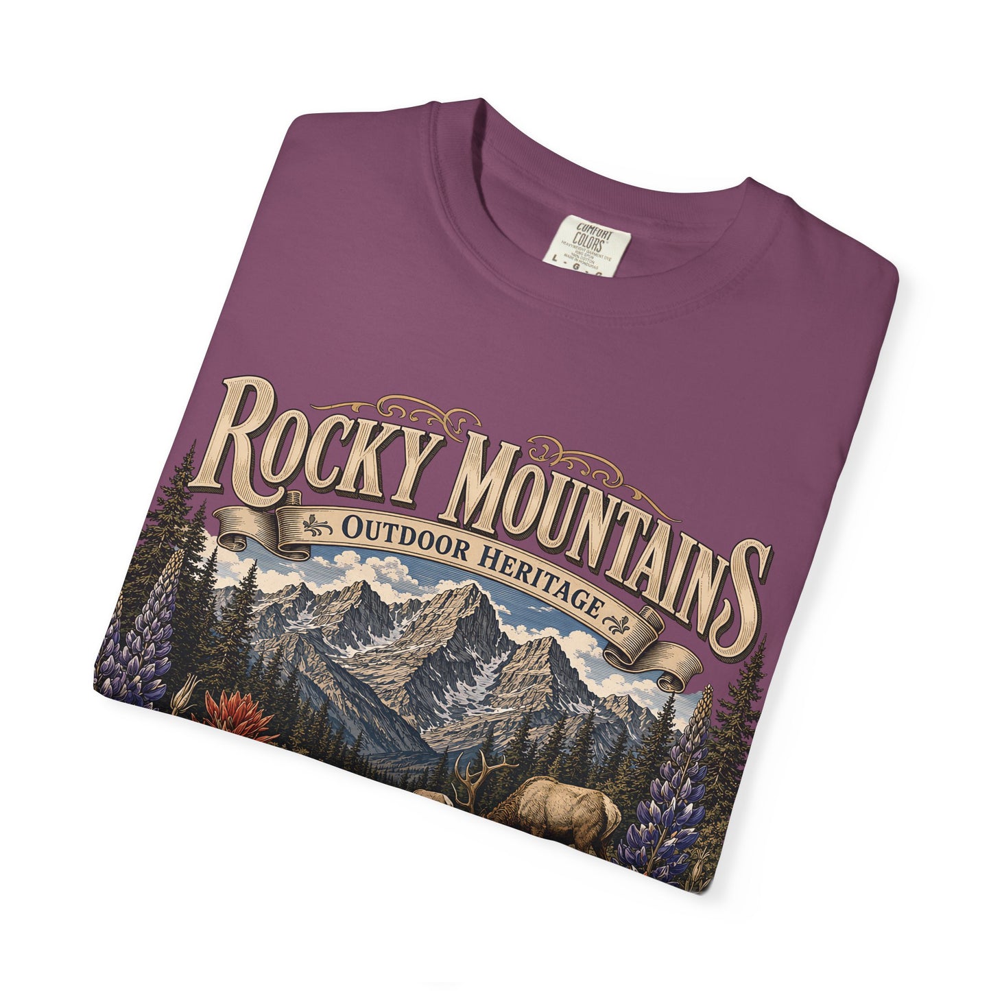 Rocky Mountains Nature T-Shirt — Outdoor Heritage Scenic Tee