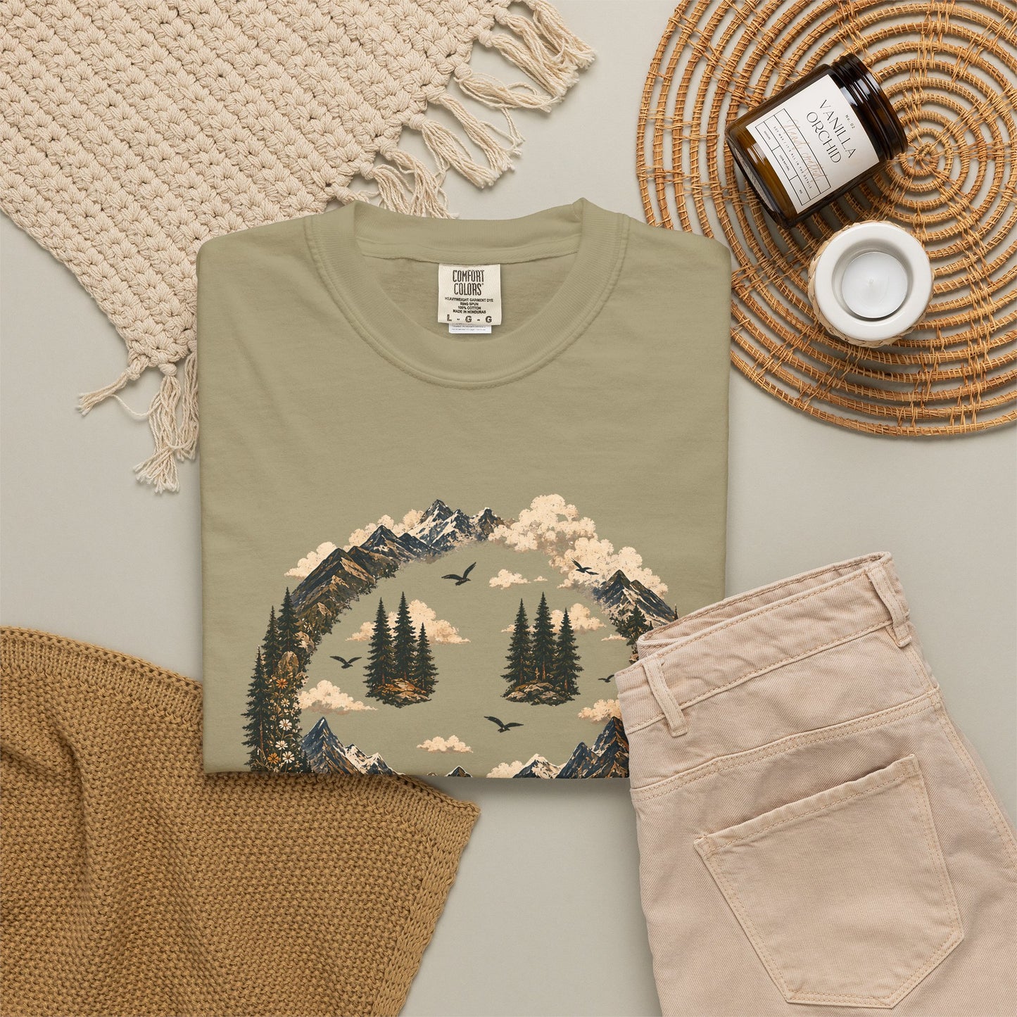Somewhere In The Mountains T-Shirt — "Current Mood" Outdoor Graphic Tee