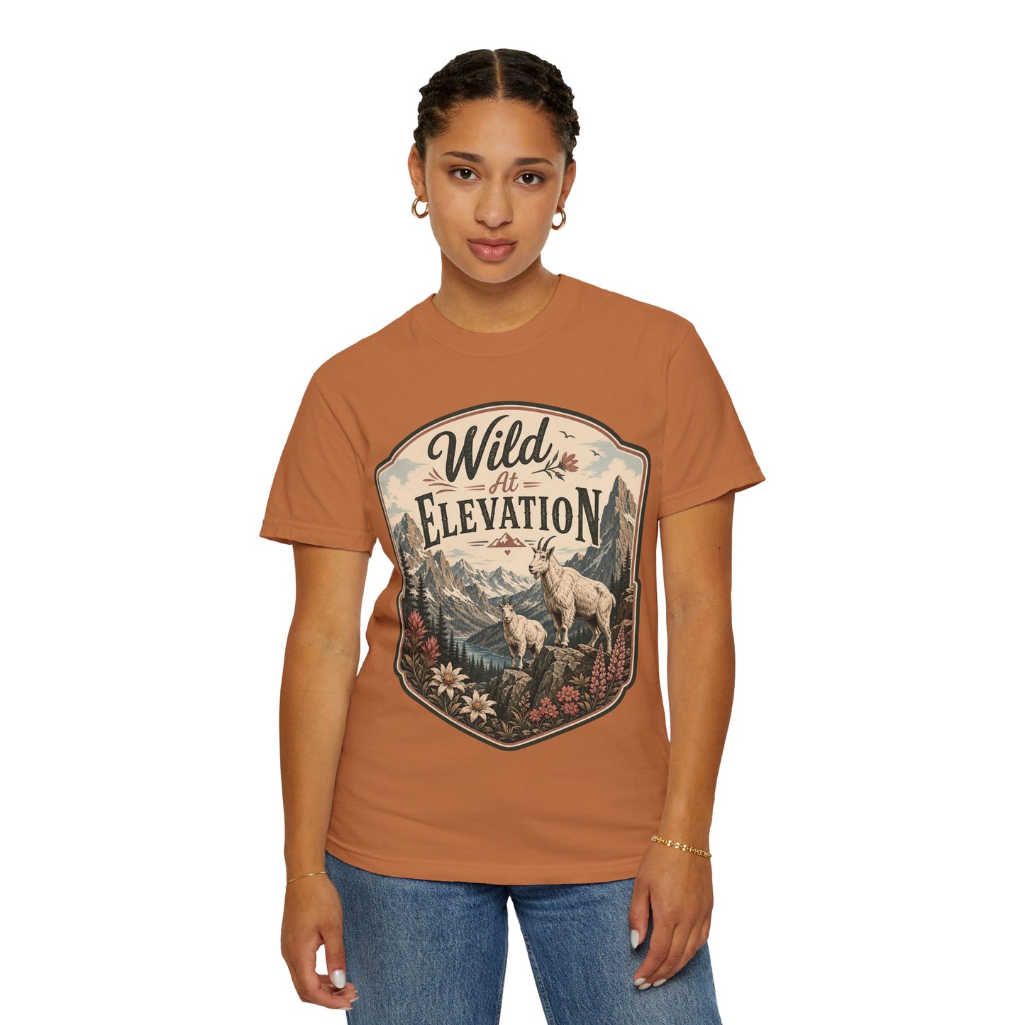 Wild at Elevation T-Shirt — Mountain Goat Nature Graphic Tee
