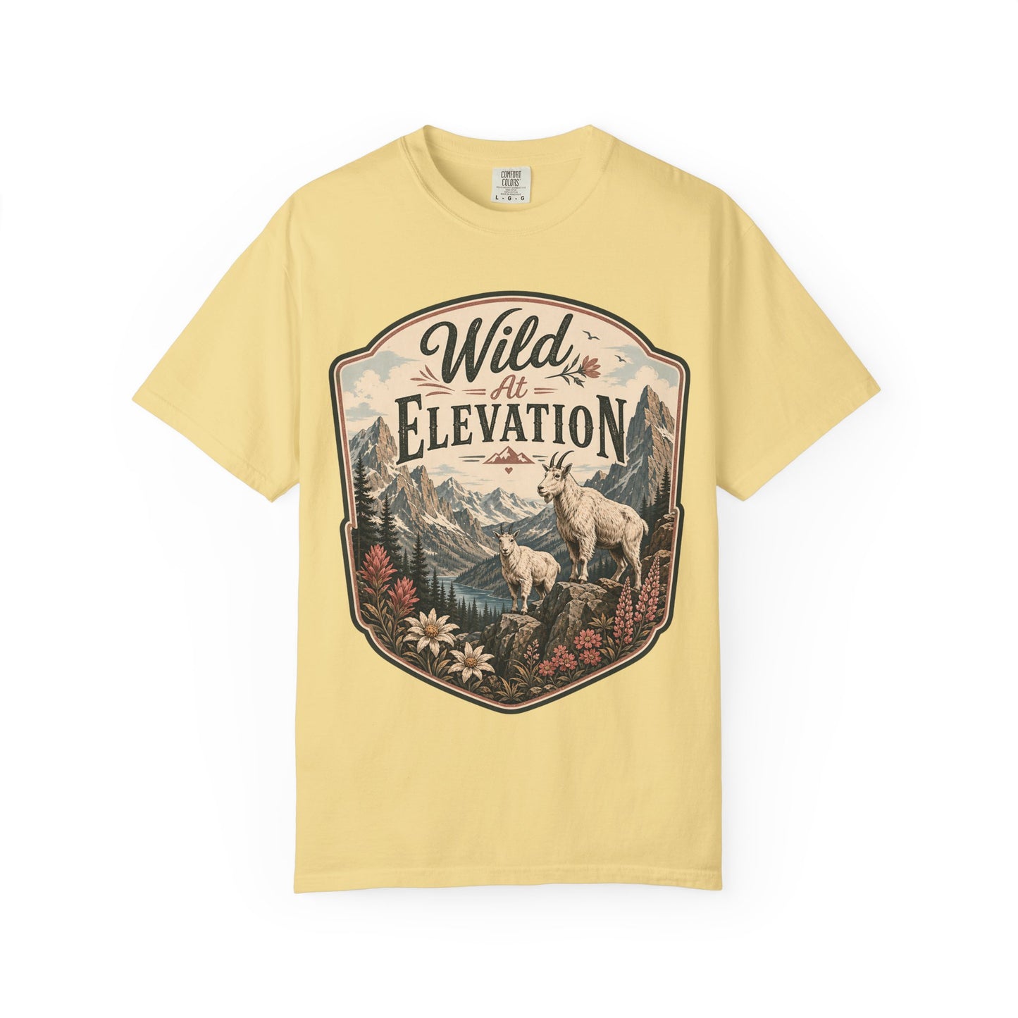 Wild at Elevation T-Shirt — Mountain Goat Nature Graphic Tee