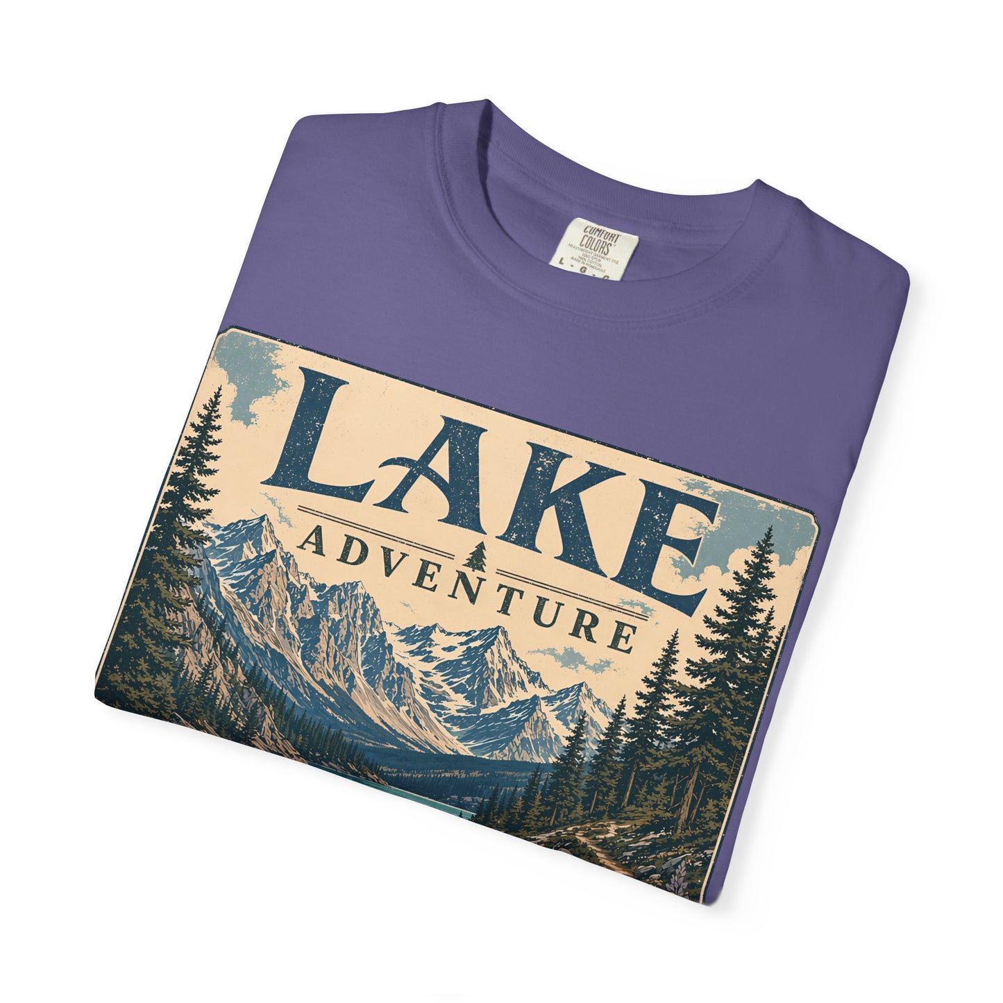 Lake Adventure T-Shirt — Vintage Mountain & Canoe Outdoor Tee
