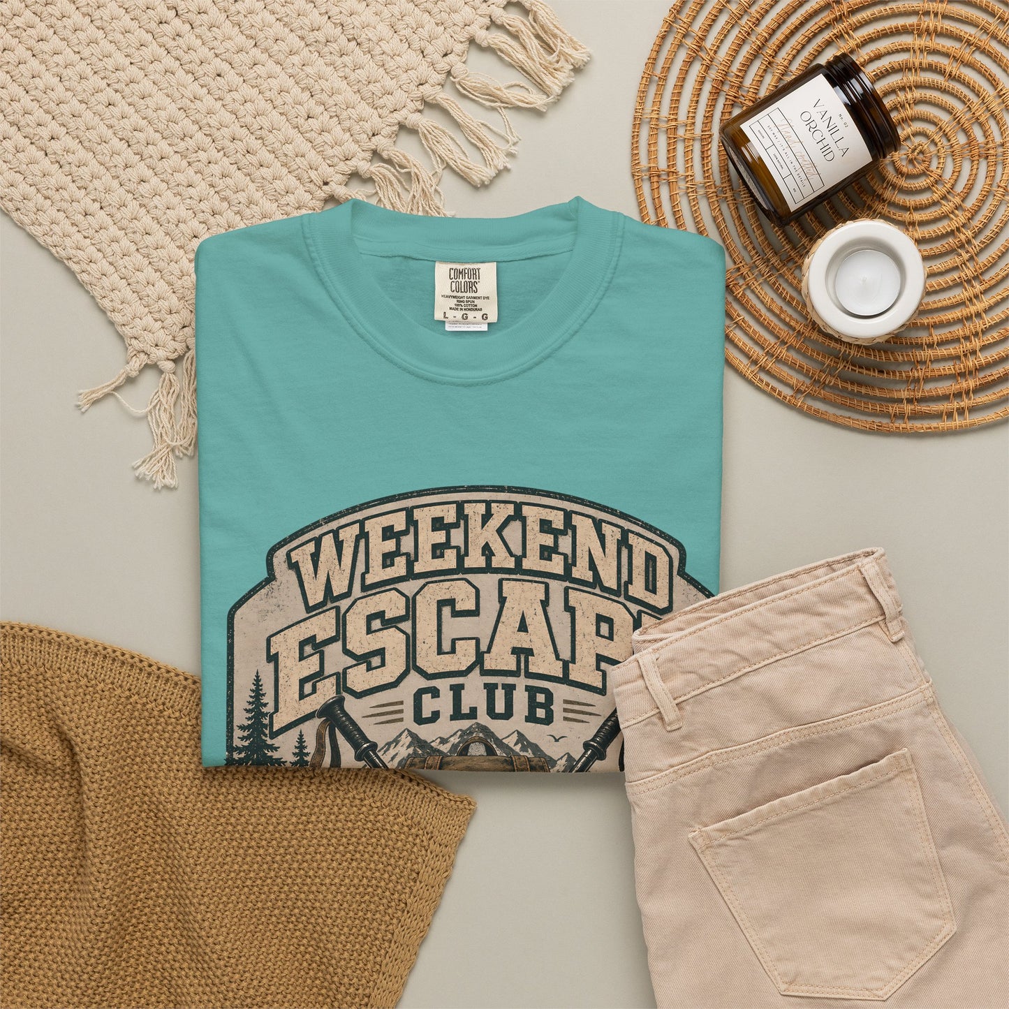 Weekend Escape Club T-Shirt — Outdoor Camping Adventure Graphic Tee