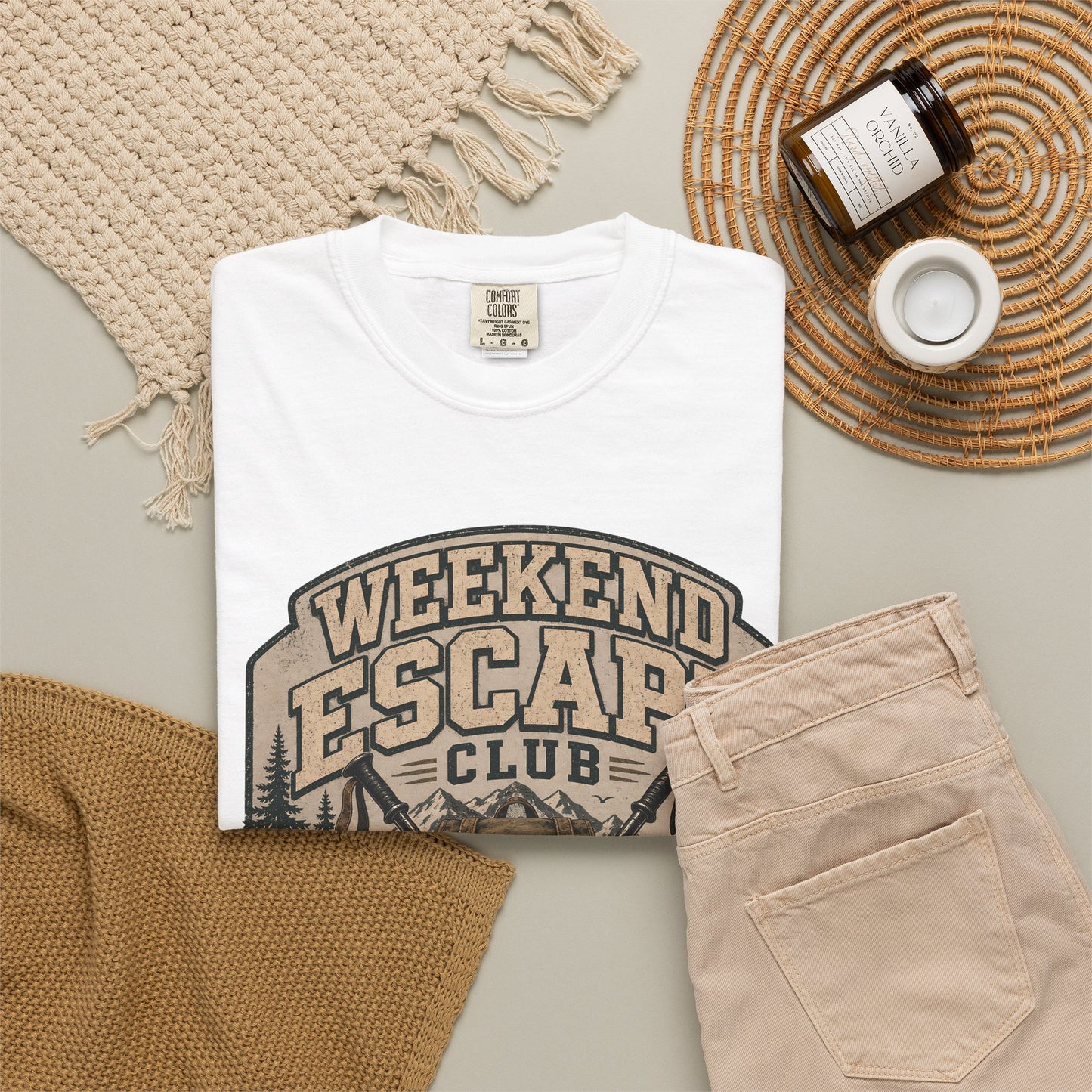 Weekend Escape Club T-Shirt — Outdoor Camping Adventure Graphic Tee