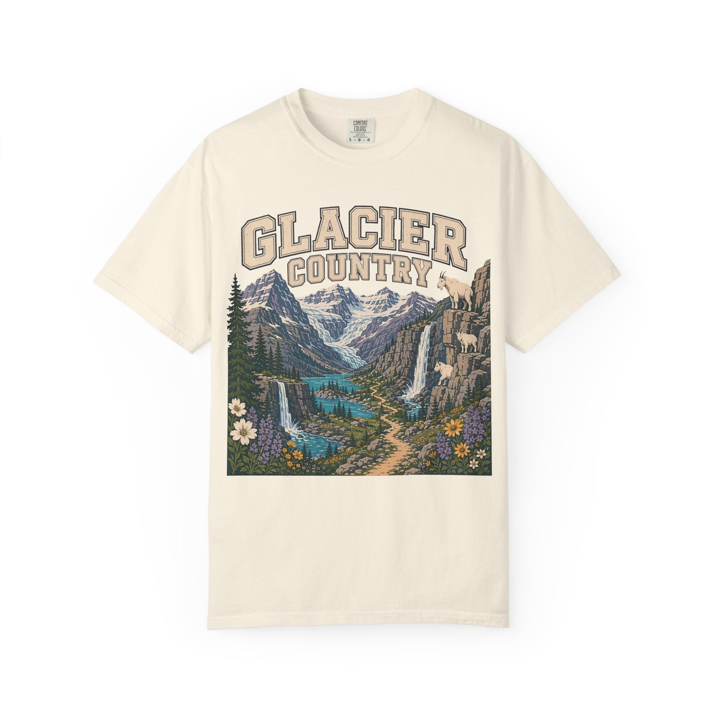 Glacier Country T-Shirt — Vintage Mountain National Park Graphic