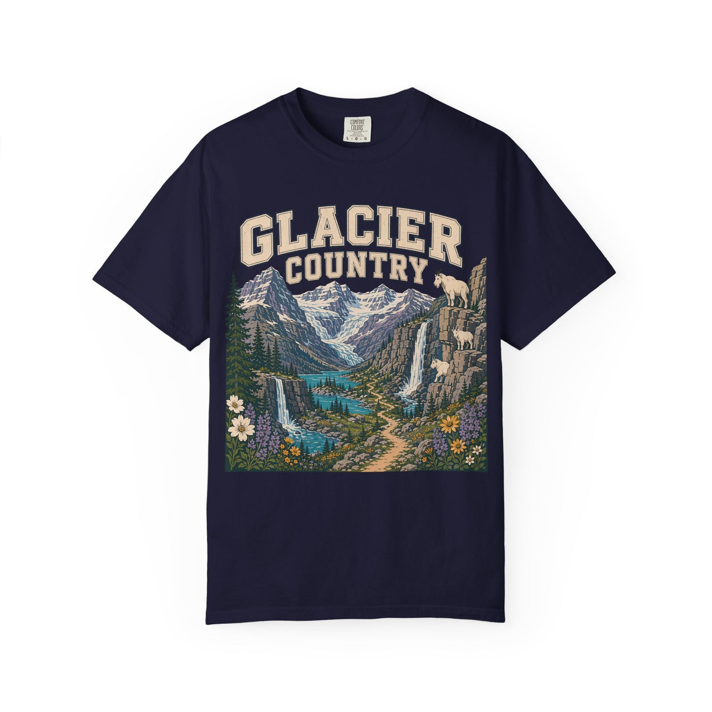 Glacier Country T-Shirt — Vintage Mountain National Park Graphic