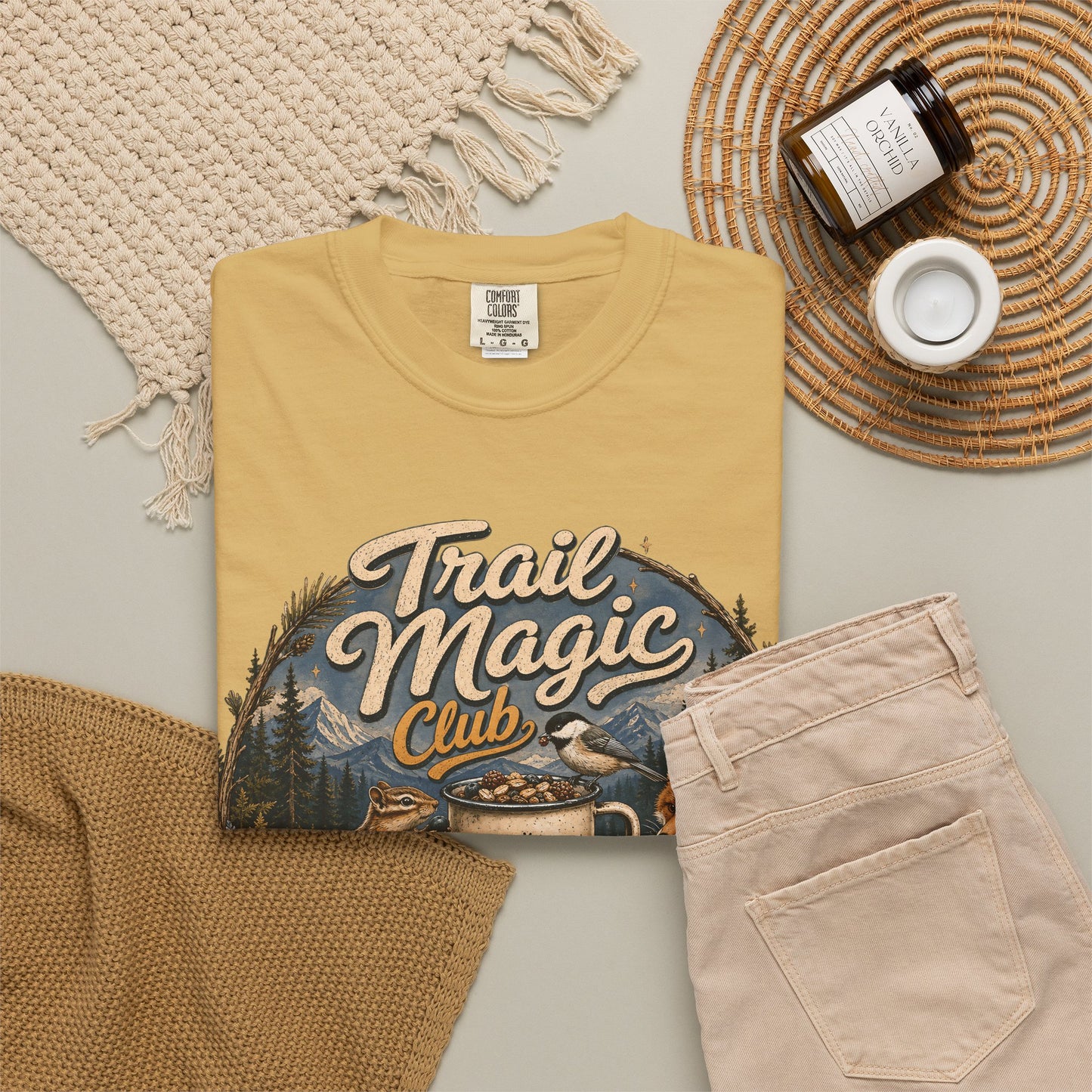 Trail Magic Club T-Shirt — Woodland Fox & Wildlife Coffee Camp Tee